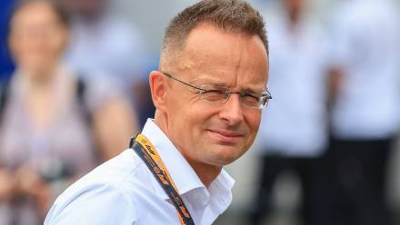 Peter Szijjarto Fot. PAP/EPA/MARTIN DIVISEK