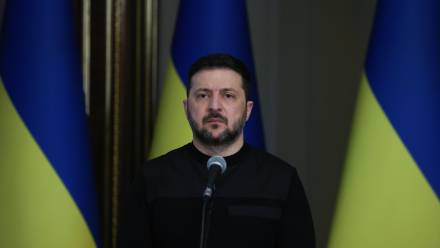 Prezydent Ukrainy Wołodymyr Zełenski. Fot. PAP/Victor Kovalchuk