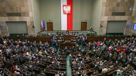 Sala obrad Sejmu. Fot. PAP/	Marcin Obara 