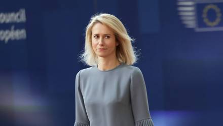 Szefowa unijnej dyplomacji Kaja Kallas. Fot. PAP/EPA/OLIVIER MATTHYS