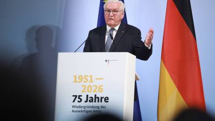 Prezydent Niemiec Frank-Walter Steinmeier. Fot. EPA/CLEMENS BILAN