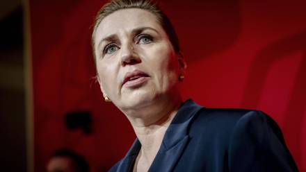 Ustępująca premierka Danii Mette Frederiksen. Fot. PAP/EPA/	MADS CLAUS RASMUSSEN