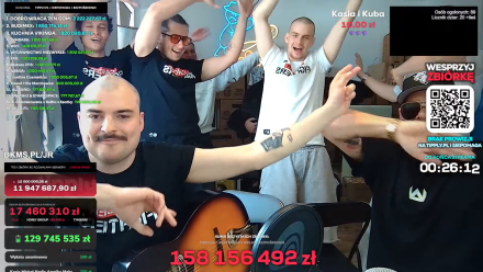 Zrzut ekranu z prowadzonej relacji. Źródło: Youtube/Łatwogang