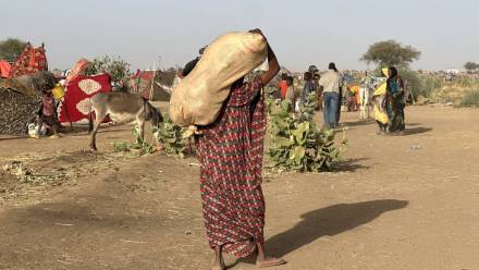 Obóz dla uchodźców z Sudanu, którzy uciekli z kraju, fot. PAP/EPA/MARWAN MOHAMED