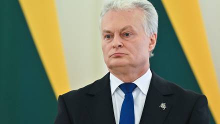 Prezydent Litwy Gitanas Nauseda. Fot. PAP/	Valdemar Doveiko