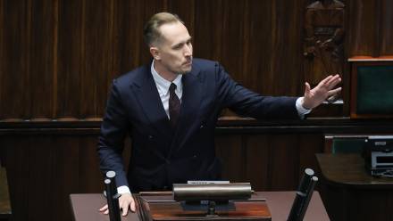 Poseł Konfederacji Konrad Berkowicz. Fot. PAP/Rafał Guz