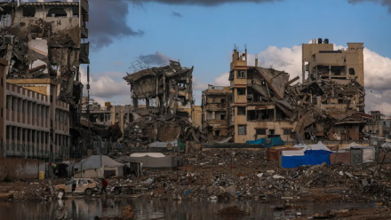 Strefa Gazy, fot. PAP/EPA/MOHAMMED SABER