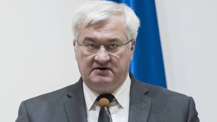 Minister spraw zagranicznych Ukrainy Andrij Sybiha. Fot. EPA/MAXYM MARUSENKO