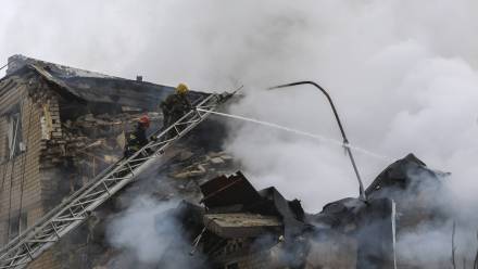 Rosyjskie ataki dronów na Ukrainę. Fot. PAP/EPA/SERGEY KOZLOV