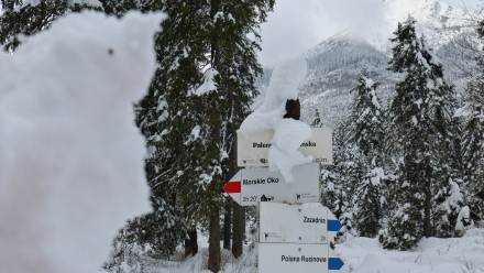 Śnieg w Tatrach Fot. PAP/Grzegorz Momot