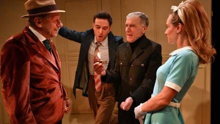 Próba medialna spektaklu pt. "Czarna komedia" Fot. PAP/Maciej Kulczyński