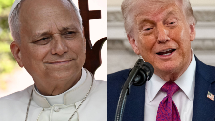 Leon XIV, Donald Trump. Fot. PAP/EPA/LUCA ZENNARO, DANIEL HEUER 