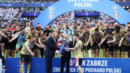 Piłkarze Górnika Zabrze zdobyli Puchar Polski. Fot. PAP/Leszek Szymański