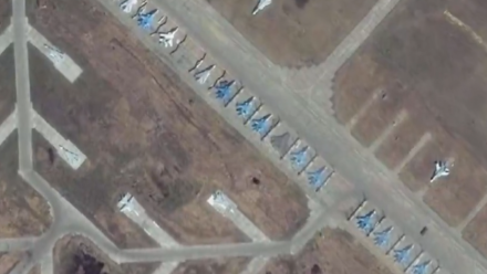 Według dowódcy uderzone zostały dwa samoloty Su-57, jeden Su-34 i dodatkowy Su o nieustalonej modyfikacji. Fot. X/Unmanned Systems Forces