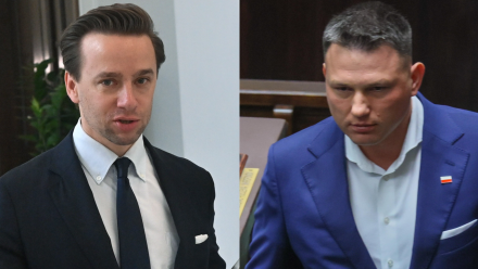 Krzysztof Bosak i Sławomir Mentzen. Fot. PAP/Piotr Nowak/Leszek Szymański