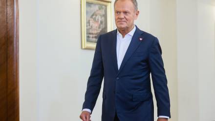 Premier Donald Tusk. Fot. PAP/	Leszek Szymański