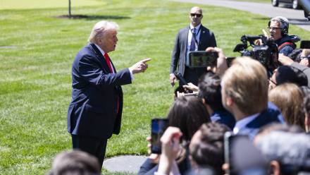 Donald Trump. Fot. PAP/EPA/	JIM LO SCALZO / POOL