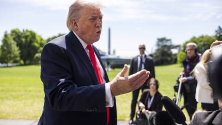 Prezydent USA Donald Trump. Fot. PAP/EPA/	JIM LO SCALZO / POOL