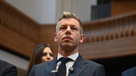 Premier Węgier Peter Magyar. Fot. PAP/EPA/Zoltan Balogh