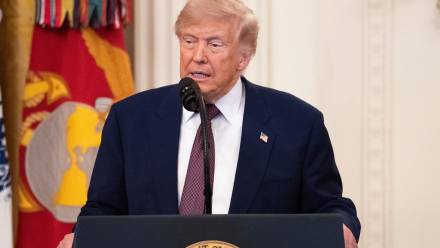 Prezydent USA Donald Trump. Fot. PAP/EPA/Aaron Schwartz via CNP / POOL