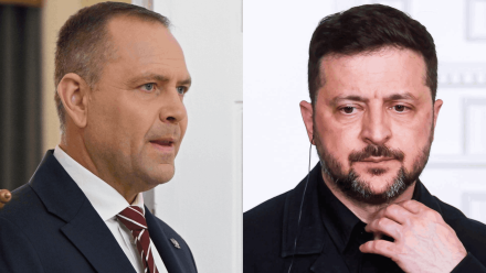 Prezydent Karol Nawrocki i prezydent Ukrainy Wołodymyr Zełenski. Fot. PAP/Marcin Obara/EPA/ANGELO CARCONI