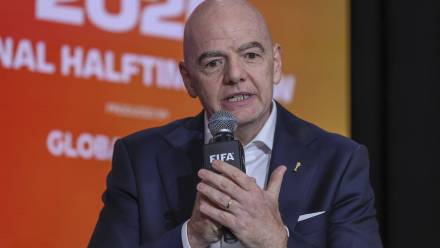 Szef FIFA Gianni Infantino. Fot. PAP/EPA/SARAH YENESEL