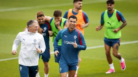 Cristiano Ronaldo wystąpił we wszystkich mistrzostwach świata od 2006 roku. Fot. PAP/EPA/	FILIPE AMORIM