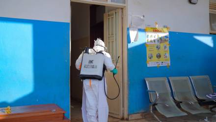 Ebola w Demokratycznej Republice Konga, zdjęcie ilustracyjne, fot. PAP/EPA/DIEUDONNE DIROLE