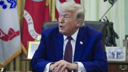 Prezydent USA Donald Trump. Fot. PAP/EPA/SHAWN THEW / POOL