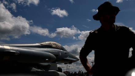 Eurofighter. Fot. PAP/EPA/	FILIP SINGER 