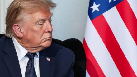 Donald Trump, fot. PAP/EPA/AFP POOL/LUDOVIC MARIN / POOL