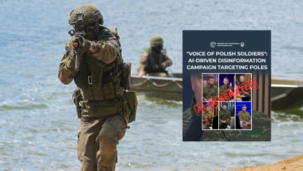 Komunikat Ukraińskiego Centrum Przeciwdziałania Dezinformacji. Fot. X/ Zdjęcie ilustracyjne. Fot. PAP/Tomasz Waszczuk