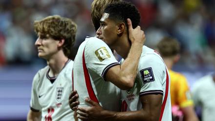 Harry Kane, Jude Bellingham. Fot. PAP/EPA/RONALD WITTEK