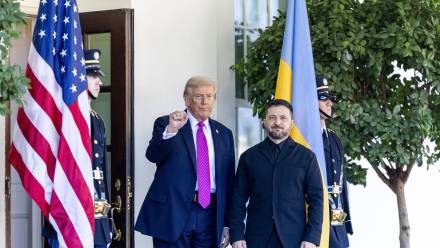 Spotkanie Trump-Zełenski w Białym Domu w 2025 roku, zdjęcie ilustracyjne, fot. PAP/EPA/SHAWN THEW