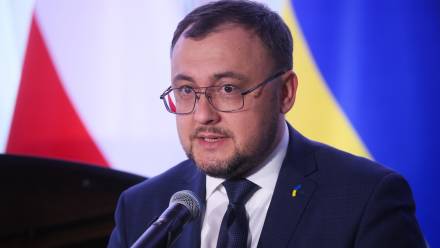 Ambasador Ukrainy w Polsce Wasyl Bodnar. Fot. PAP/Leszek Szymański 
