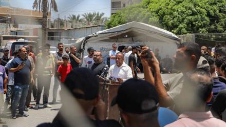 Hamas ogłosił rozwiązanie swojego rządu w Strefie Gazy. Fot. PAP/EPA/HAITHAM IMAD