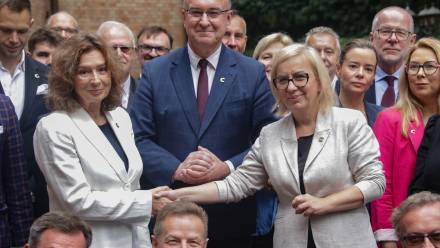 Powstanie nowej partii politycznej ogłoszono w niedzielę. Fot. PAP/	Tomasz Gzell