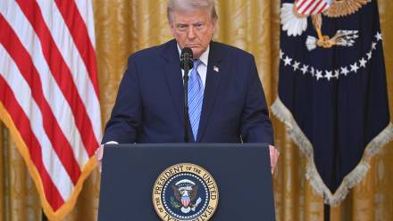 Donald Trump. Fot. PAP/EPA/SAUL LOEB 