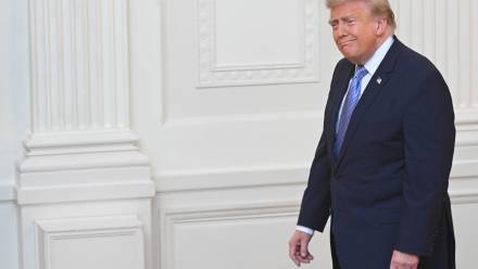 Prezydent USA Donald Trump. Fot. PAP/EPA/	SAUL LOEB / POOL 