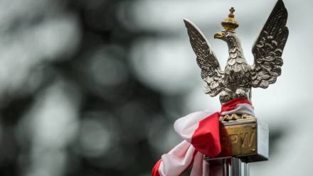 Obchody 100. rocznicy wybuchu powstania wielkopolskiego przed Grobem Nieznanego Powstańca Wielkopolskiego w Bydgoszczy. Fot. PAP/Tytus Żmijewski