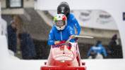Simona de Silvestro i Martina Favaretto w akcji podczas Pucharu Świata w bobslejach 2 kobiet w St. Moritz w Szwajcarii, 11 stycznia 2026 r. Fot. PAP/EPA/MAYK WENDT
