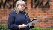 Wdowa po Jerzym Mindziukiewiczu Oksana Mindziukiewicz. Fot. PAP/Tomasz Gzell