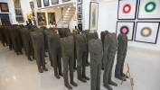 Konstrukcja "Bambini" autorstwa Magdaleny Abakanowicz zaprezentowana na wystawie przedaukcyjnej w Domu Aukcyjnym Polswiss Art w Warszawie. Fot. PAP/Radek Pietruszka