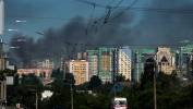 Zniszczenia po rosyjskim ataku dronowym na Kijów Fot. PAP/Vladyslav Musiienko