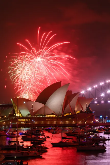 Fajerwerki w Sydney w Australii Fot. PAP/EPA/DAN HIMBRECHTS