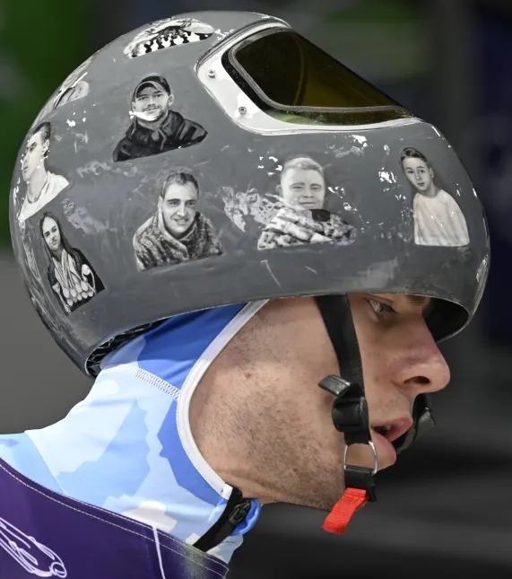 Ukraiński skeletonista Władysław Heraskewycz. Fot. PAP/EPA/DANIEL DAL ZENNARO 